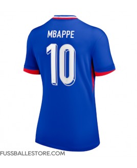 Günstige Frankreich Kylian Mbappe #10 Heimtrikot Damen EM 2024 Kurzarm